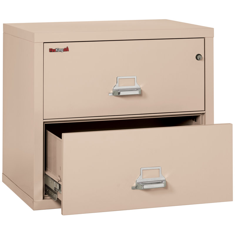 Fireproof 2 - Drawer File Cabinet, Champagne, Key Lock