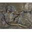 Sculpture suspendue bas-relief en bronze 14 po x 33 po Michelangelo