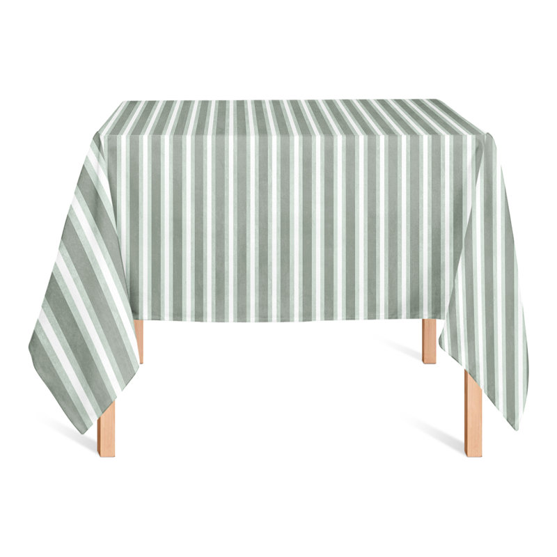 Mccandless Striped Square Tablecloth, Green