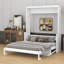 Grand lit escamotable avec tablette de rangement, lit escamotable en bois de pin-1619769013