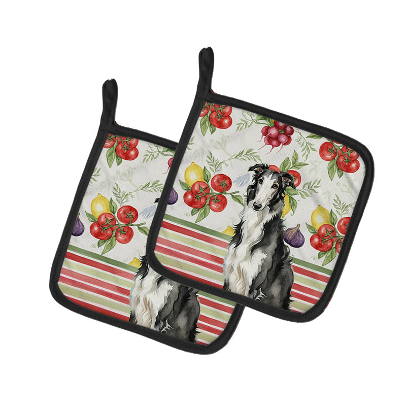 Paire de pots à légumes Borzoi
