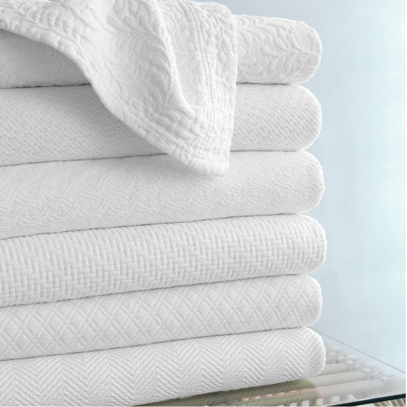Quinn Cotton Blanket, Twin/Twin XL Blanket, White