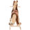 Kids Ride on Rocking Horse Toddler Plush Toy with Realistic Sounds for 3 Years Old Children - Brown