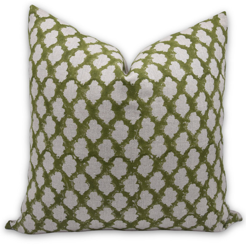 Housse de coussin en lin Hand Hand Print, Carré, 20 po x 20 po