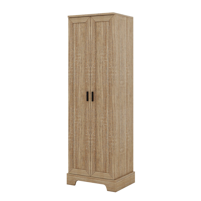 2-Door Storage Cabinet For Bathroom, Office, Adjustable Shelves, Waterproof MDF Board, Anti-Tip Design, Easy Assembly, Brown