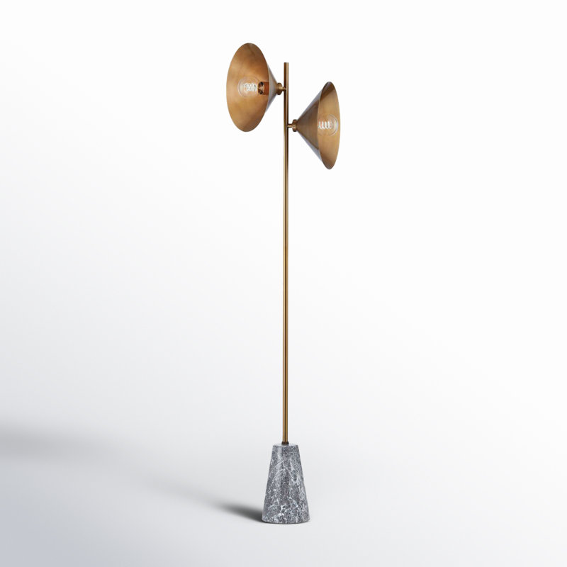 Lampe sur pied 2 lumières Omalley