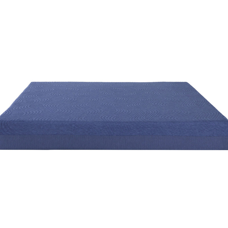 Très grand matelas en mousse de très grande taille de 10 po, couleur bleue, tissu ultra doux, mémoire D2,5