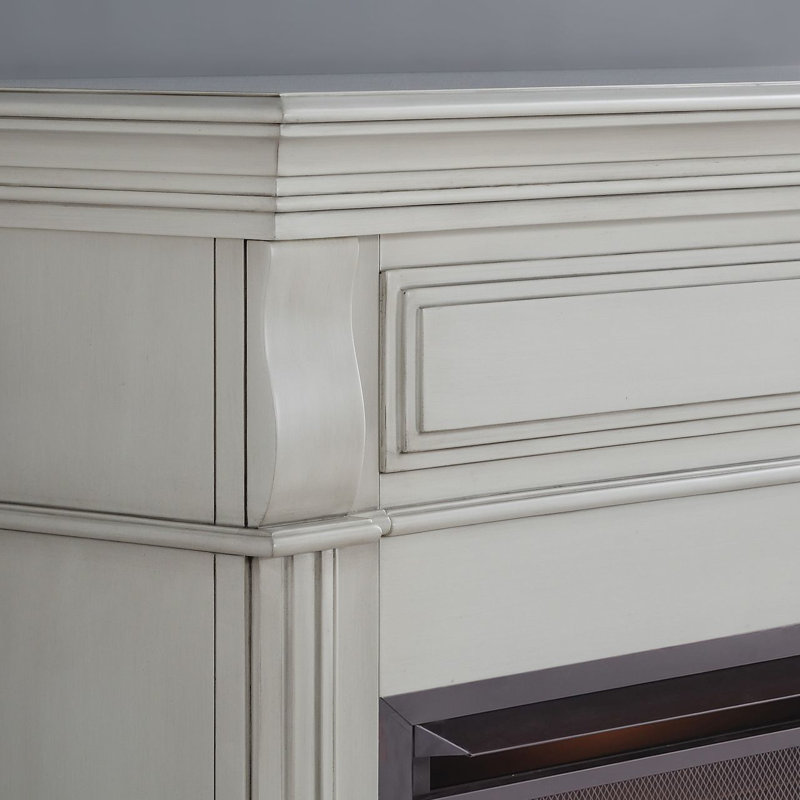 Zellmer 44'' W Ventless Fireplace, Antique White