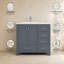 Meuble-lavabo autoportant gris anthracite avec plateau en quartz de Carrare 36 po Anvay-889296445-895541825