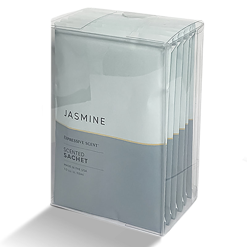 Expressive Scented Sachet Pouches – Perfect Jasmine Air Freshener & Closet Deodorizer For Drawers, Closets, Cars And Bathrooms – Long-lasting Fresh Scent Sachets (6- Pack)