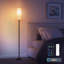 Lampe sur pied traditionnelle à colonne RVB 67 "avec télécommande et ampoule Teulon incluse