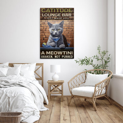 Cattitude Lounge - 1 pièce, impression rectangulaire P Cattitude Lounge - 1 pièce, impression sur toile tendue
