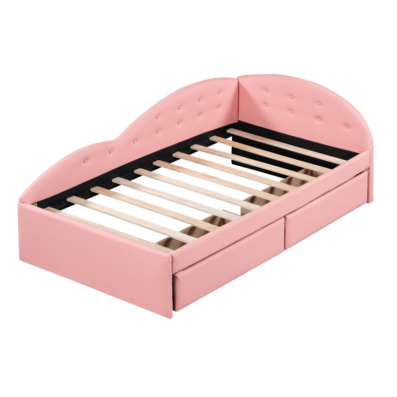 Lit de jour avec couchette Katusha, Rose, Simple