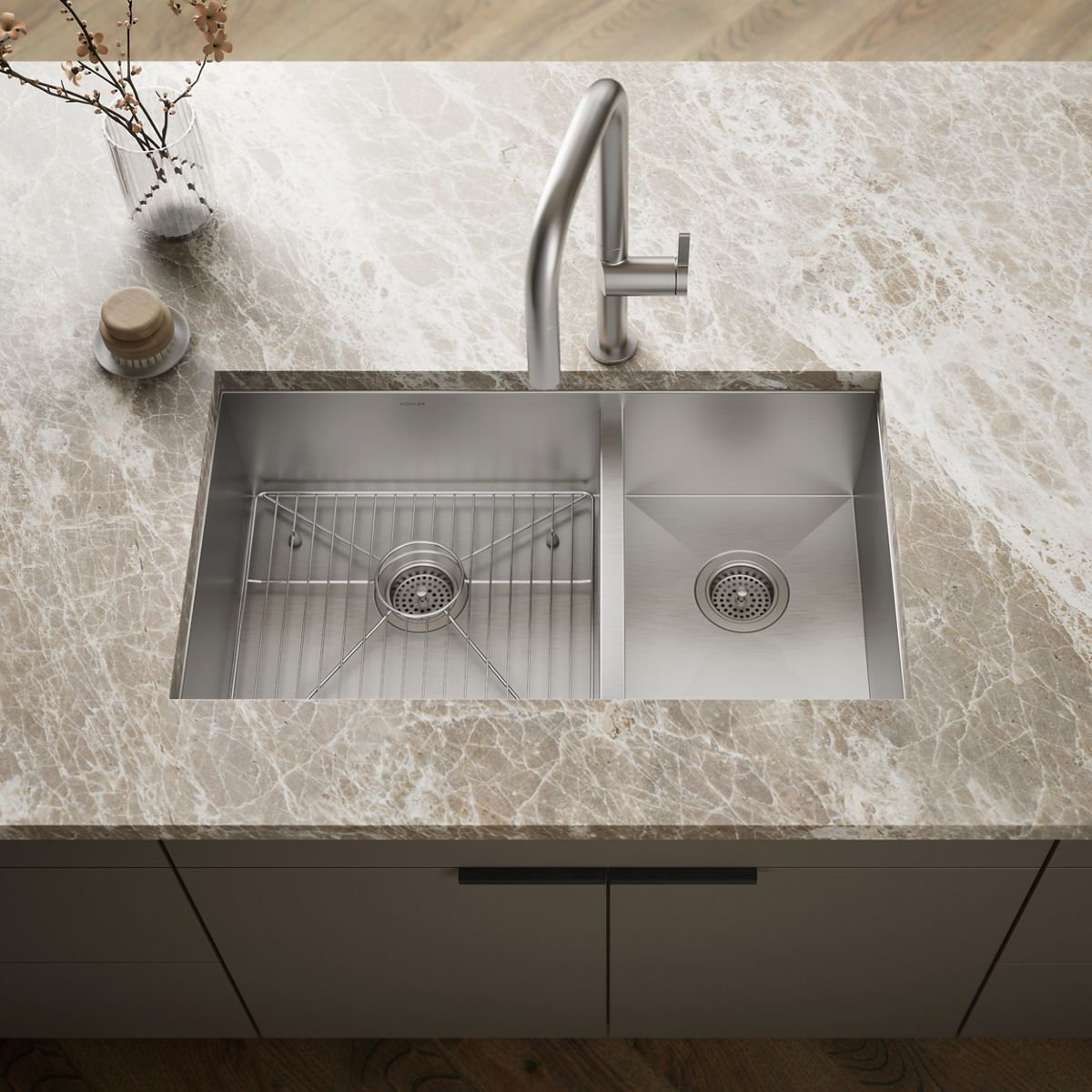 Vault 33" Dual Mount Kitchen Sink, 1 hole