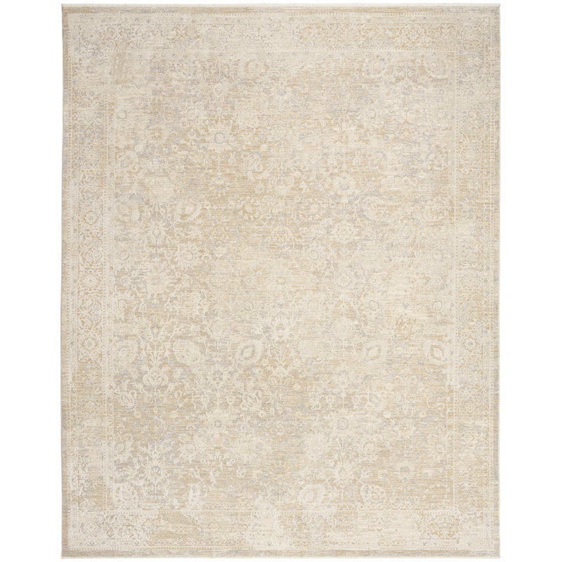 Altair 9' x 12' Beige Vintage Indoor Rug, Rectangle 9'" x 12'