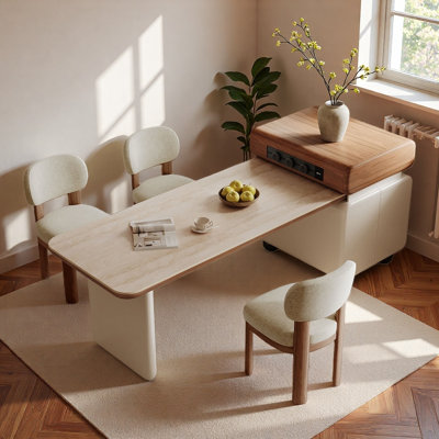 Table de salle à manger de style français rétro crème