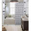 Rideau de douche gris, tissu de rideau de salle de bain Ruffle Farmhouse, lavable à la machine, 72 po x 72 po de long