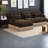 Modern Sofas, 100 Inch Chenille Leopard Sectional With Ottoman For Home