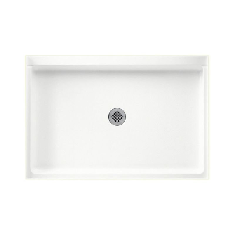 32'' W 48'' D Rectangular Single Shower Base, Tahiti White