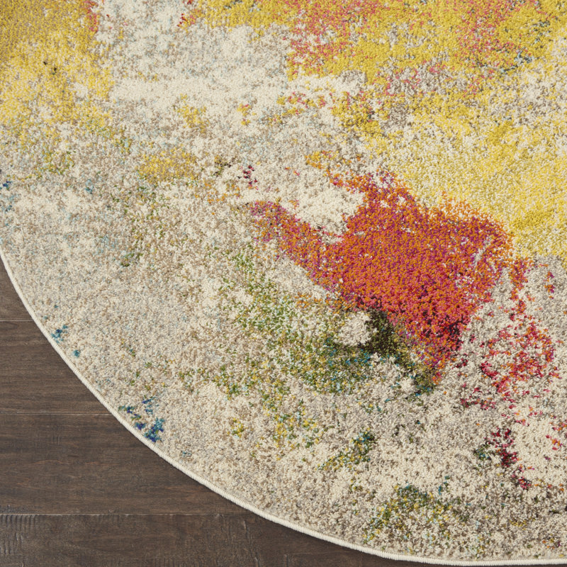 Abstract Indoor Rug, Rectangle 4'