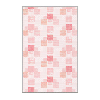 Stylish Woven Carpet, 5.6 x 7.5 Feet, 100% Polyester, 0.3 in Pile Height | Antibacterial, Non-Slip PVC Felt Dot Underside, Machine Washable | 3D Digital Printing, Durable & Easy to Maintain - Perfect for Any Room