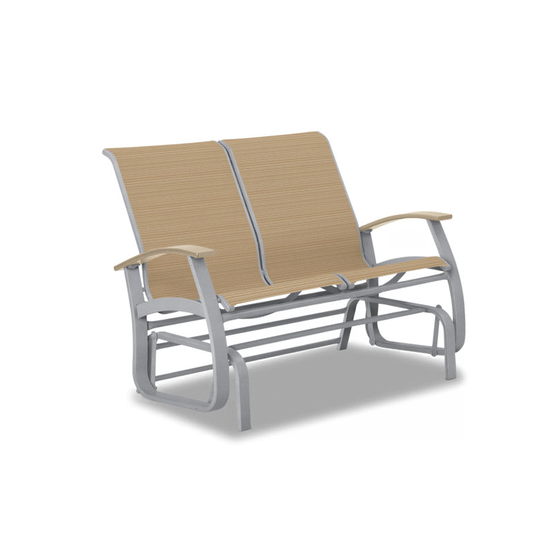 Belle Isle Outdoor Glider, Skip, Desert P60, Gloss White
