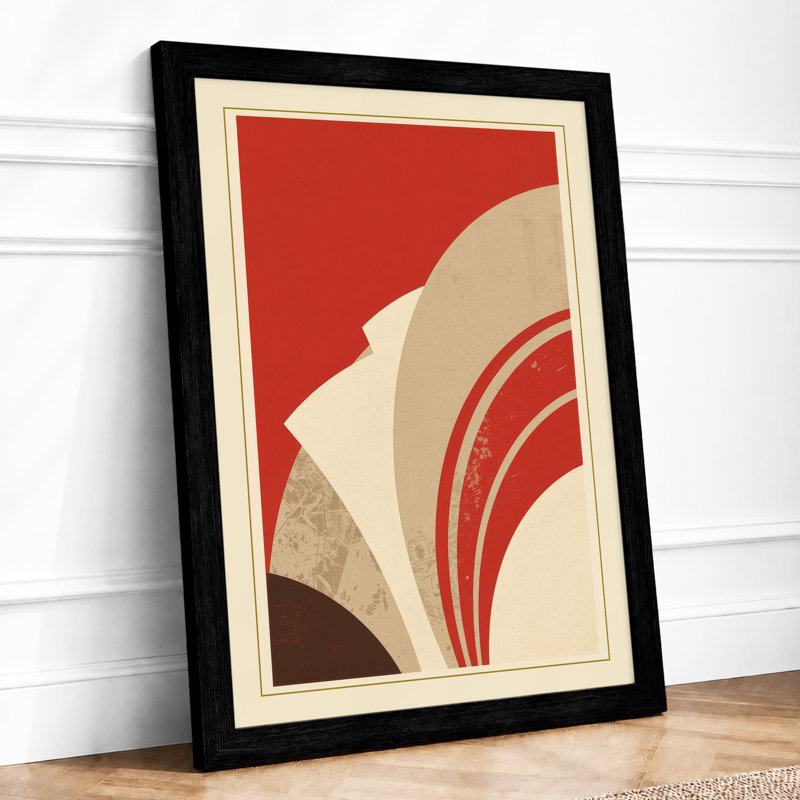 Radiating Forms Art Deco - Print, A1 - 84.1 x 59.4 cm, Black