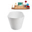 1369.1mm x 744.2mm Freestanding Soaking Acrylic Bathtub-81616127