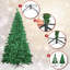 Arbre de Noël artificiel vert non éclairé avec base en métal