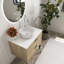 Meuble-lavabo autoportant de 30 po avec comptoir en chêne naturel