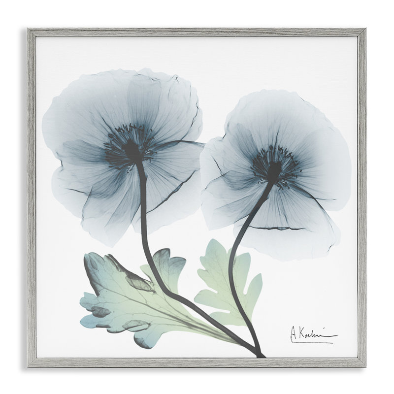 Sapphire Florals Duo, estampe numérique, conception par Albert Koetsier, Estampe numérique Farmhouse, H 17 po x l 17 po