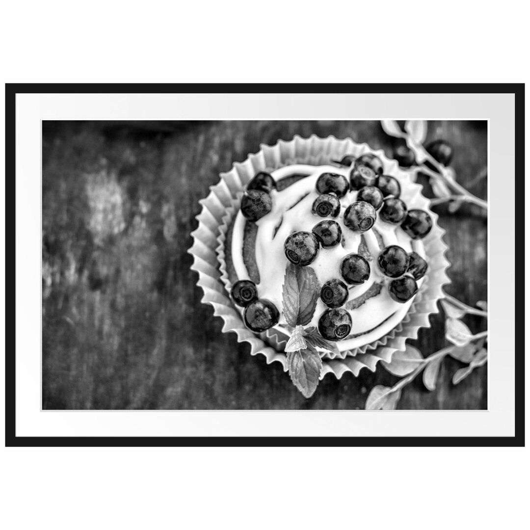 Gerahmtes Poster Blueberry Cupcake