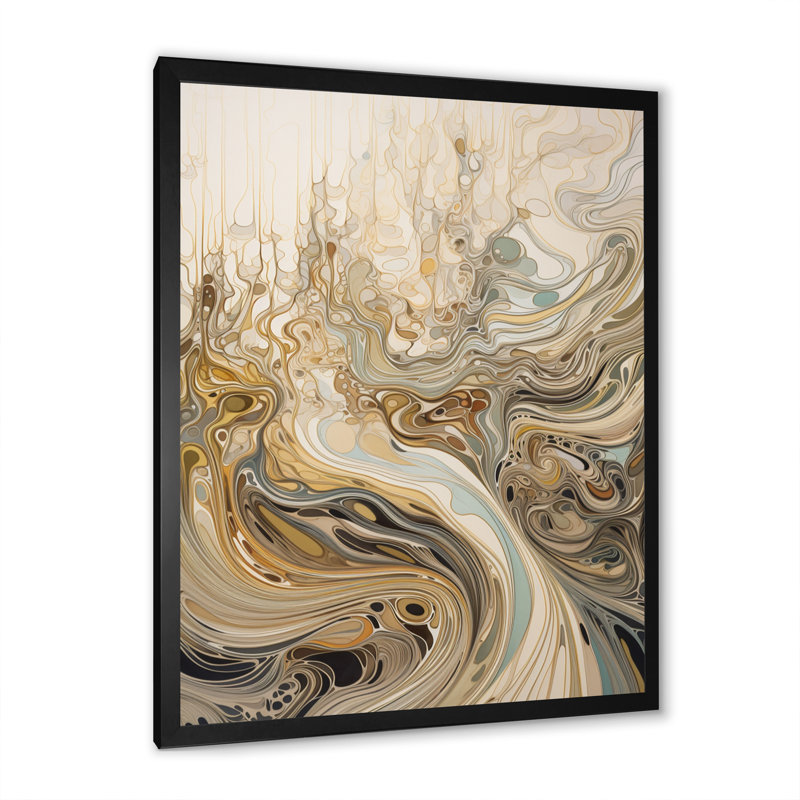 Magdline " Blue Minimalims Enchantment ", Black Picture Framed, 32" H x 16" W x 1" D