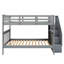 Lit superposé double avec rangement Stairway