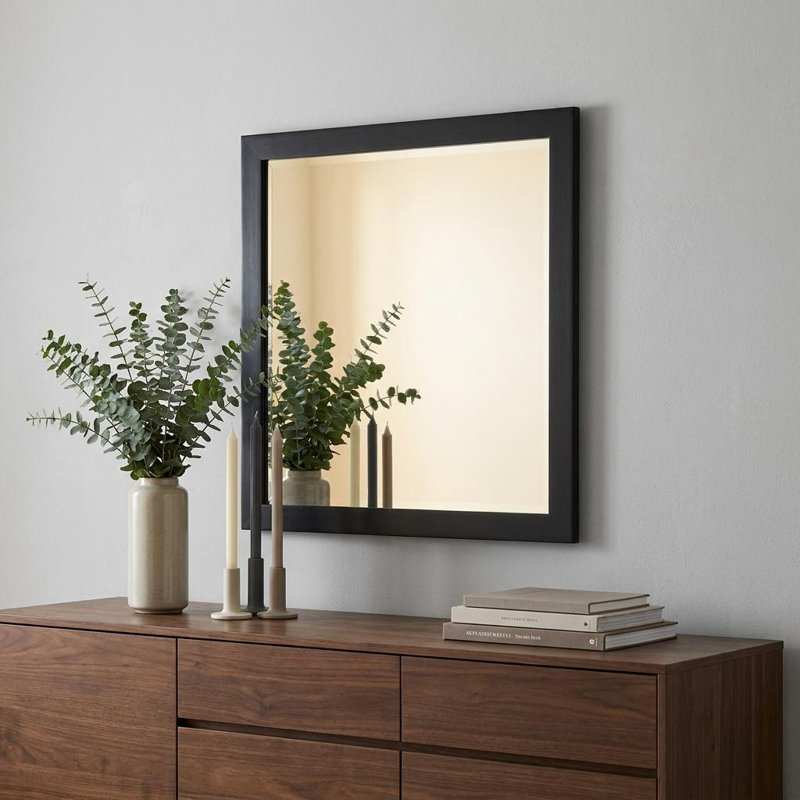 HomeRoots Solid Wood Rectangle Mirror