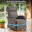 Ensemble de 2 fauteuils de jardin inclinables pivotants à double ajustement - chaise de patio inclinable avec dossier et repose-pieds réglables-2001002066