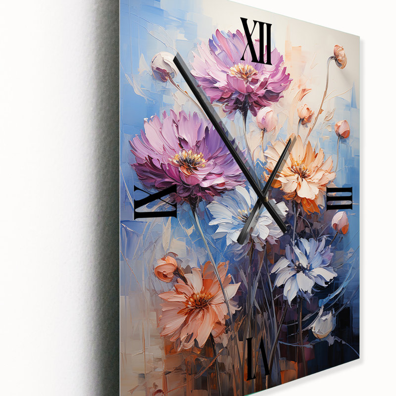 Horloge murale Cornflowers Tones Expression, Petit