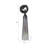 Deboise Artistic Floor Glass Vase with Metal Sculptural Top for Home Decor - Sleek Tall Flower Vase for Living Room Table Display - Silver & Black-1906554897
