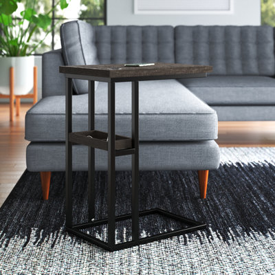 Otani End Table with Wireless Charger and Storage