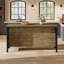 Îlot de cuisine de 63 po avec rangement et sièges, grande table fixe pour îlot de cuisine avec tablettes ouvertes pour la cuisine et la salle à manger