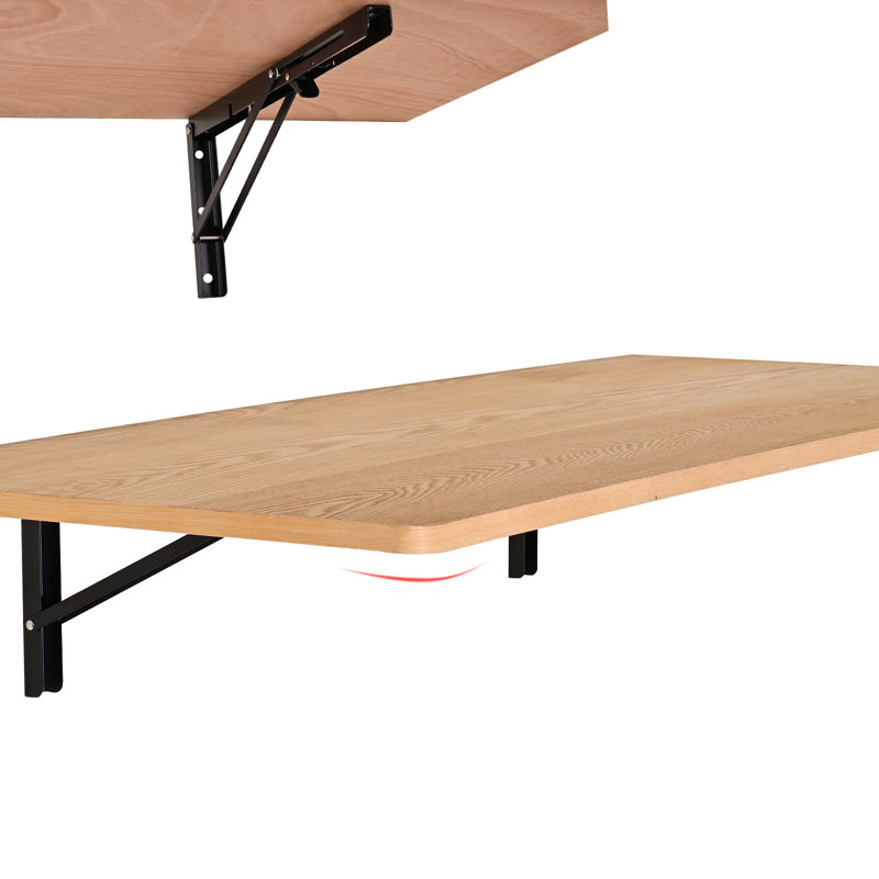 Table de buanderie murale pliante, bureau mural de table pliable, établi flottant pliable pliable pour atelier, garage, maison, bureau, bar, cuisine et salle à manger