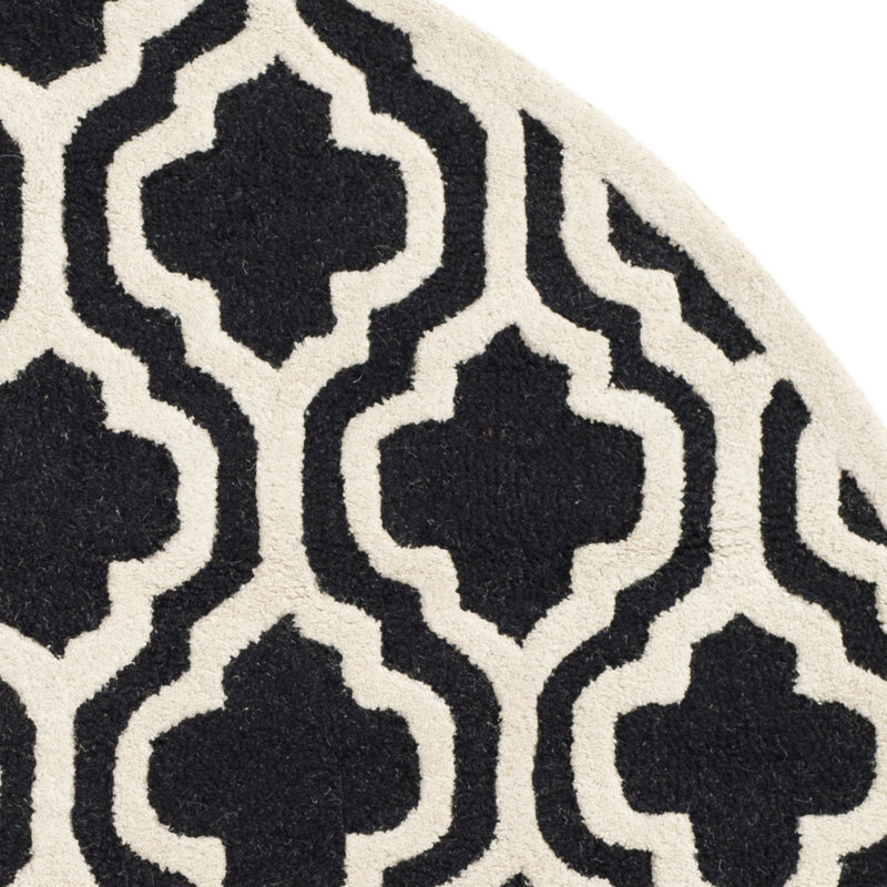 Cambridge Hand Tufted Wool Geometric Rug, Round 6'