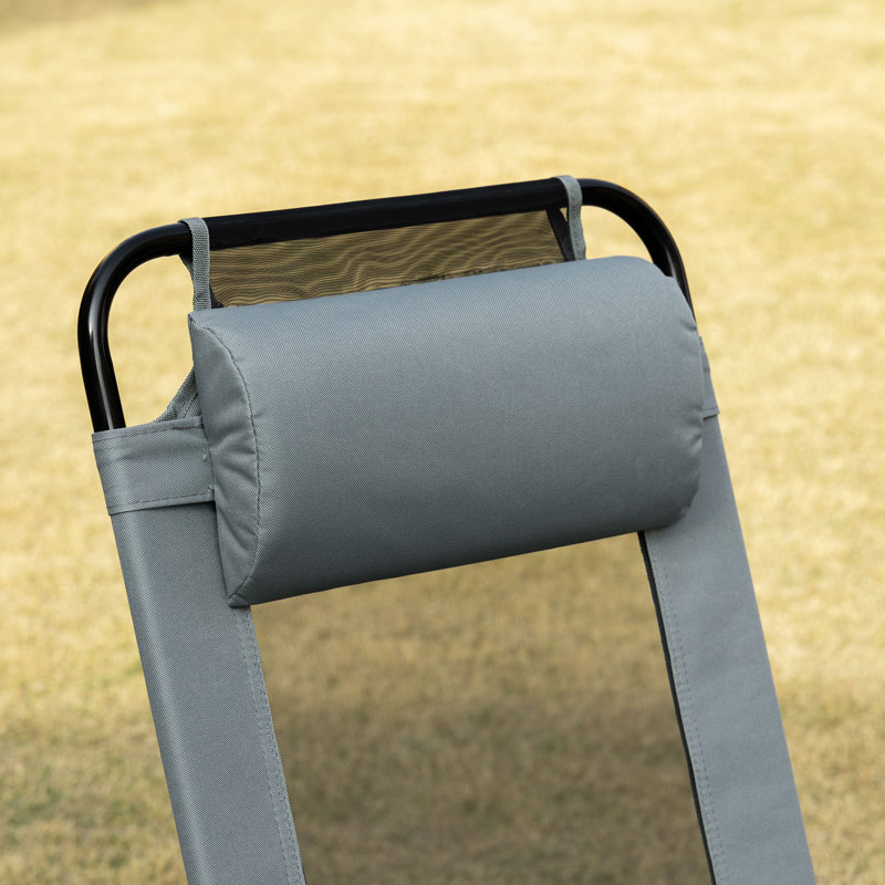 Andryc Folding Beach Chair, Grey