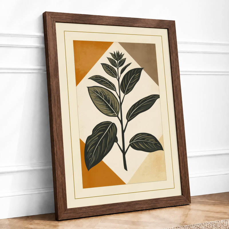 Geometric Botanica Botanical - Print, Walnut, A3 - 42.0 x 29.7 cm