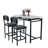 Riebling Kitchen Table Set, Dining Table and Chairs for 2, 3 Piece Dining Room Table Set with 2 Upholstered Chairs, Bar Dining Table Set for Small Spaces, Apartment, Breakfast, Pub-1992346834