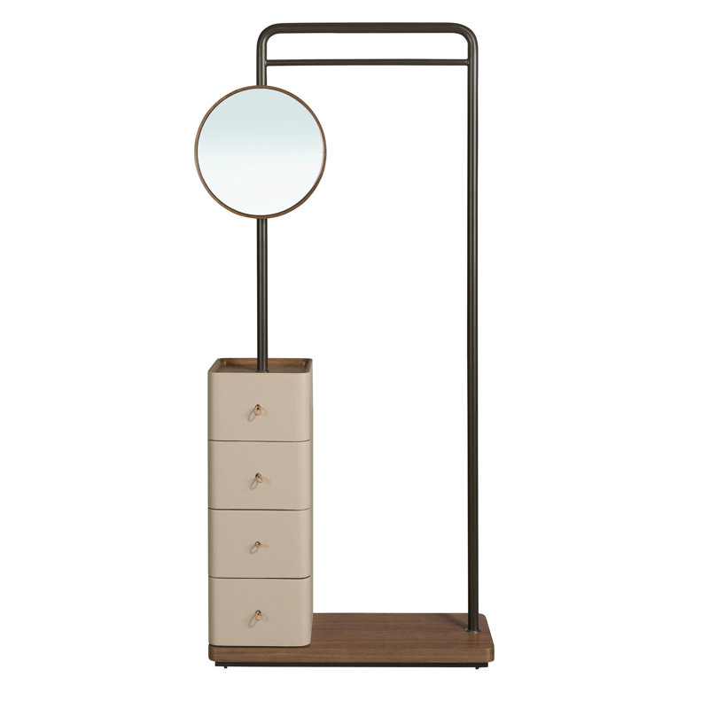 Leather Freestanding 1 - Hook Coat Rack
