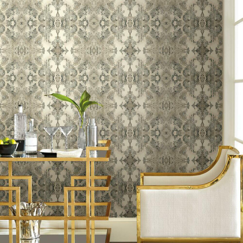 Rouleau de papier peint adhésif lisse L 20 pi x l 27 po Simply Candice Inner Beauty, gris