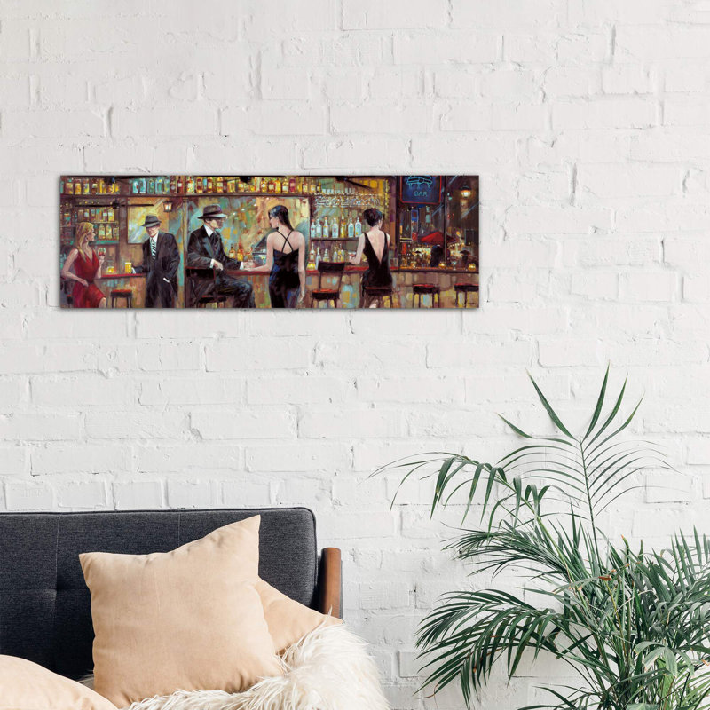 Happy Hour by Ruane Manning - Wrapped Canvas Panoramic Painting, 121.92 cm H x 40.64 cm W x 3.175 cm D