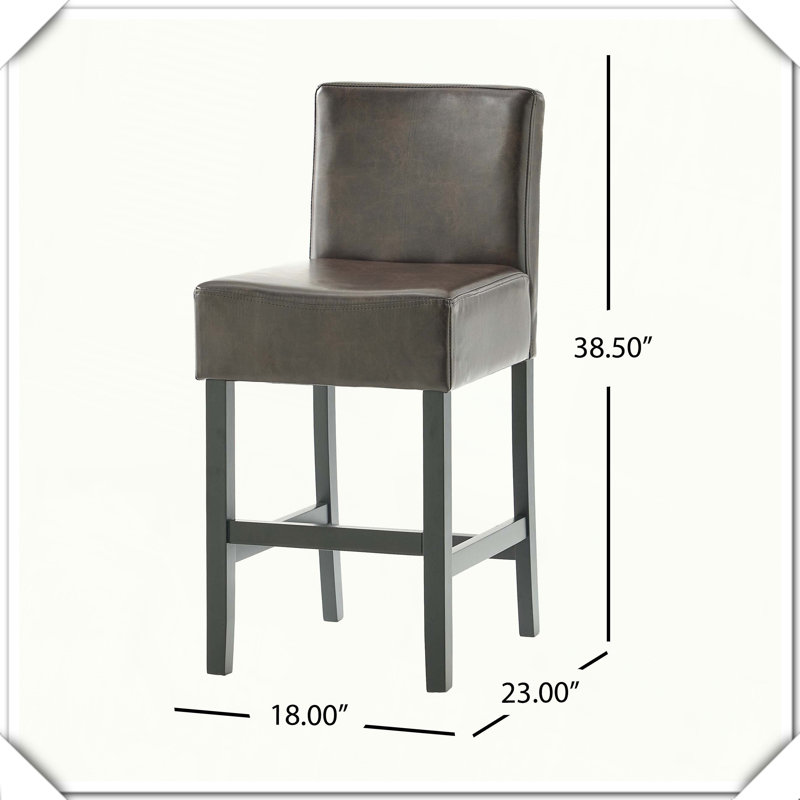 Ensemble de 2 tabourets de bar à hauteur de comptoir en cuir reconstitué Pratique, polyvalent et durable