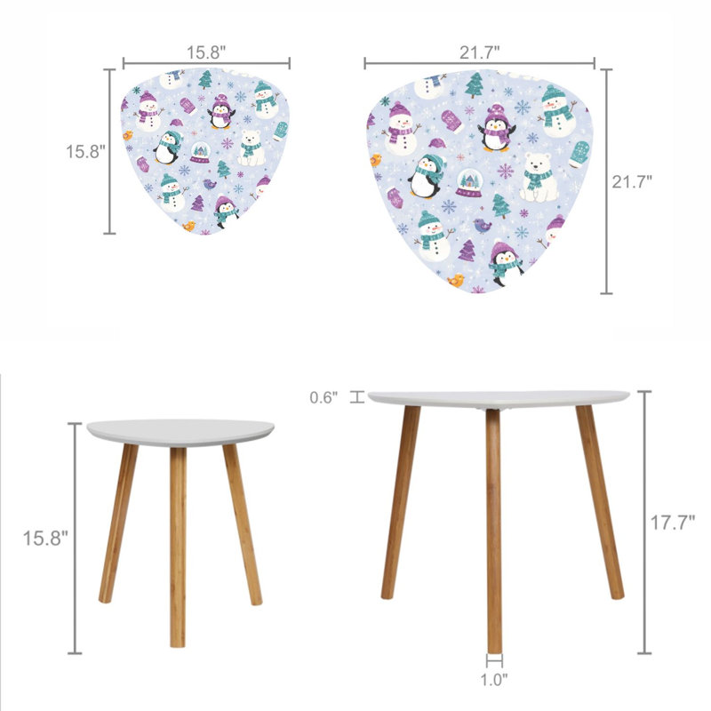 Ensemble de 2 tables basses gigognes Triangle